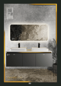 روشویی لاکچری خاکستری طلایی